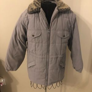 Children’s London Fog grey faux fur jacket